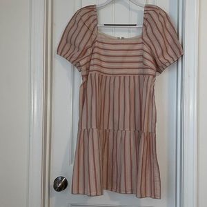 NWT. Loft striped babydoll dress. Size 8p